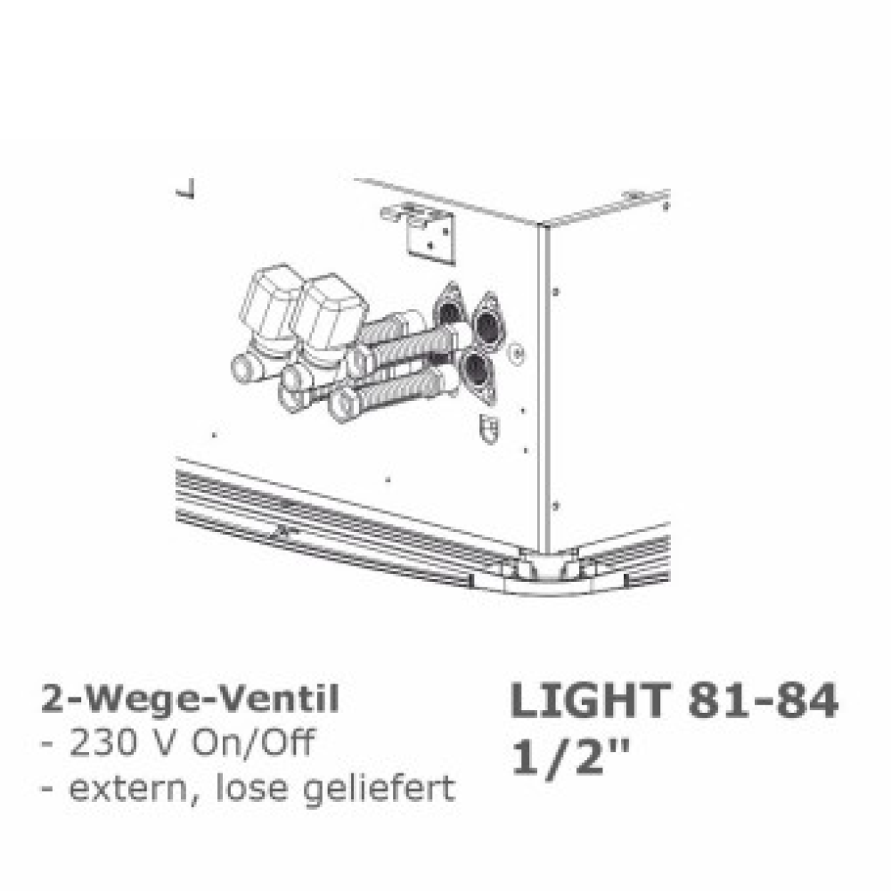 2 Wege Ventilbaugruppen 1/2"", LIGHT 81-84C, extern, lose